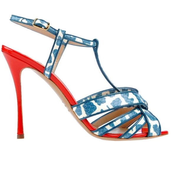 Nicholas Kirkwood Shoes - NIB Nicholas Kirkwood teal/ coral snake skin runway sandals‎